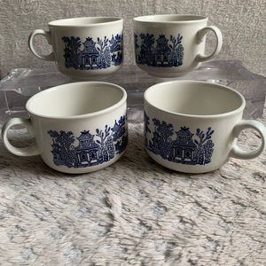 Vintage Churchill Made in England breakfast willow blue  Mugs (Georgian shape)